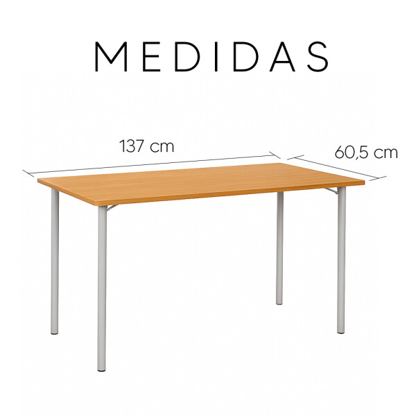 Mesa De Comedor Modelo Gitana, Rectangular Apta Para 6 Personas. MARRON