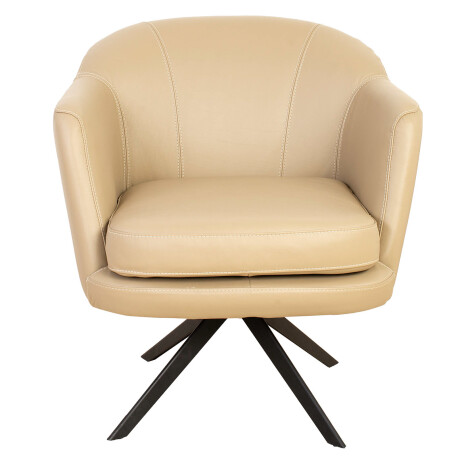 BUTACA GIRATORIA 1 CUERPO CUERO-100-NATURAL VERDE 1004 KHAKI