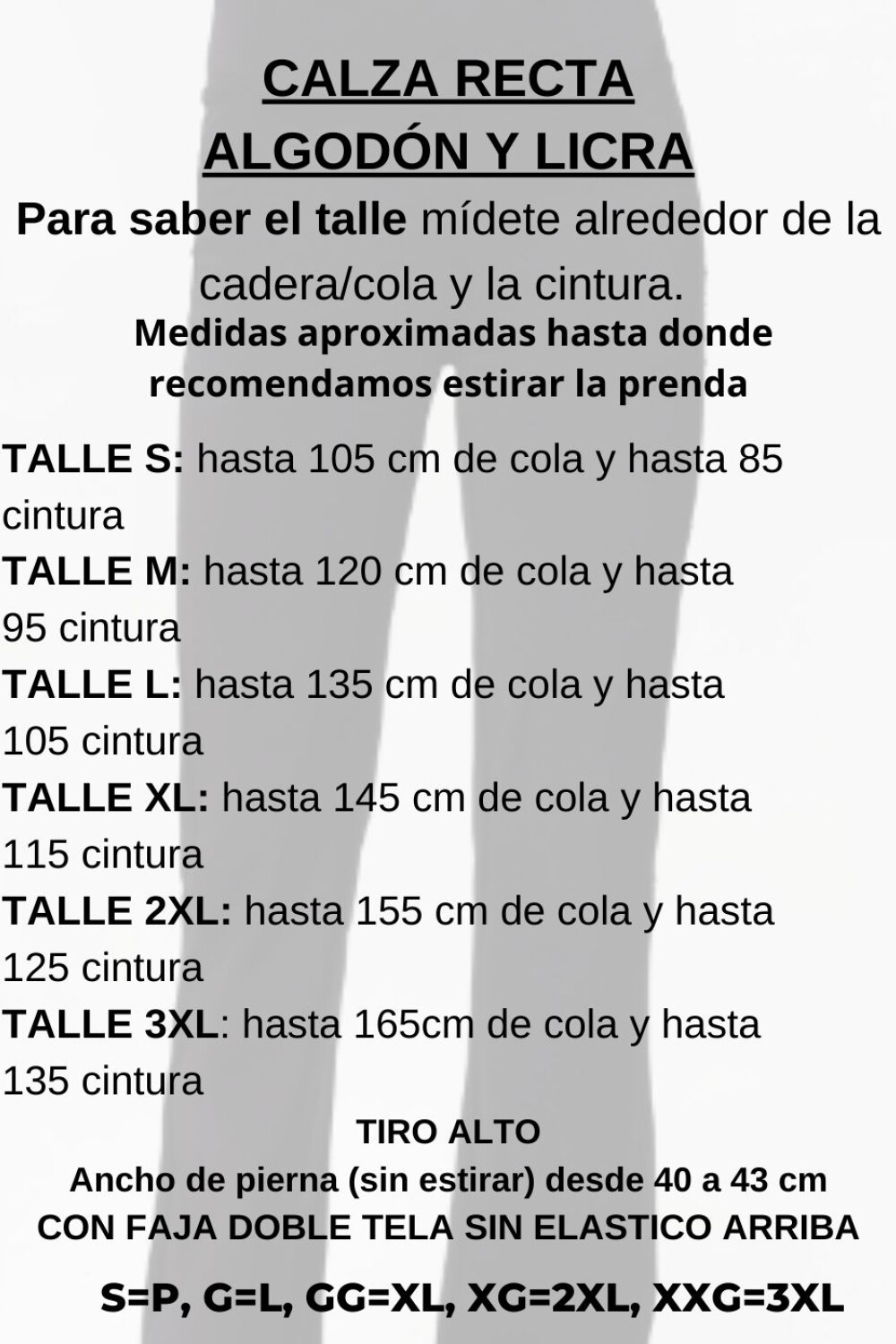 Calza Recta sin felpa Azul