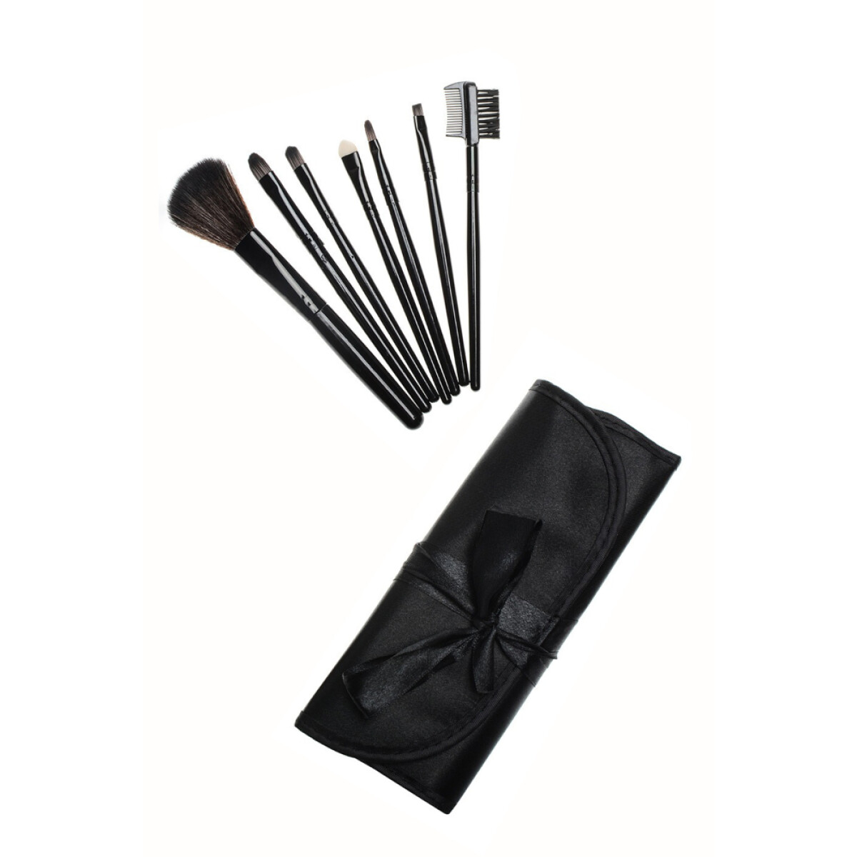 Set Porta Brochas Con Brochas - Negro 