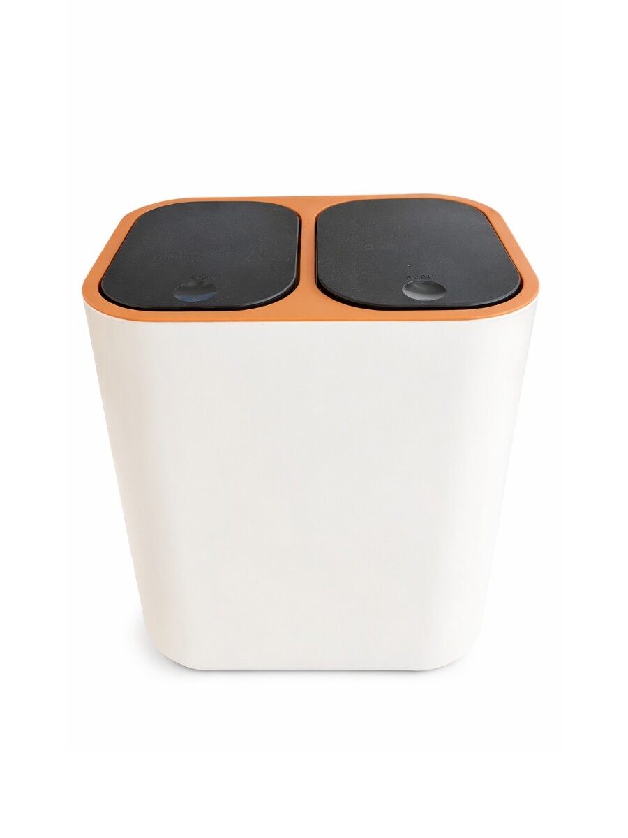 PAPELERA DOBLE COMPARTIMENTO - beige 