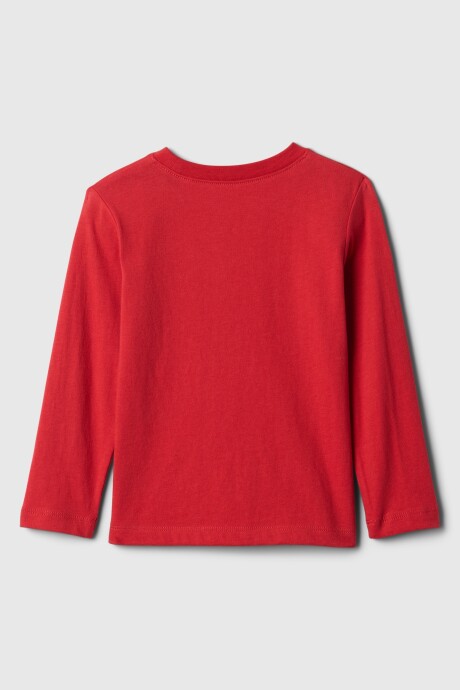 Remera Disney Manga Larga Toddler Niño Sp Dis Fam Red