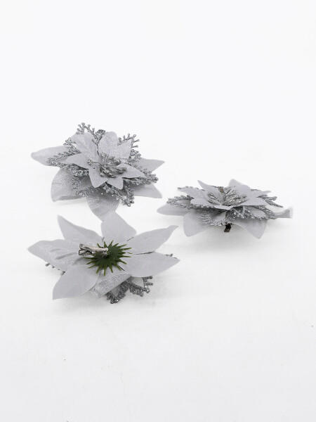 FLOR DE LIZ SET X3 PLATEADO