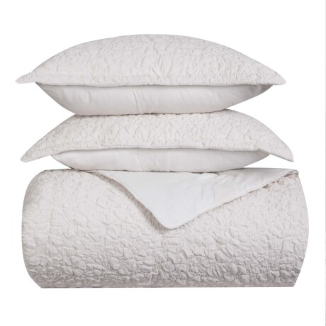 SET CUBRECAMA 1 PLAZA FIBRA-SUAVE JAQCUARD FLOR