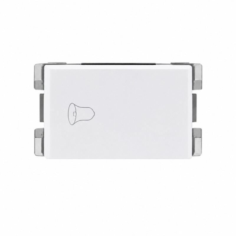 INTERRUPTOR PULSAR TIMBRE BLANCO 10A250V Pulsador de Timbre 10AX 250V Atenea Blanco