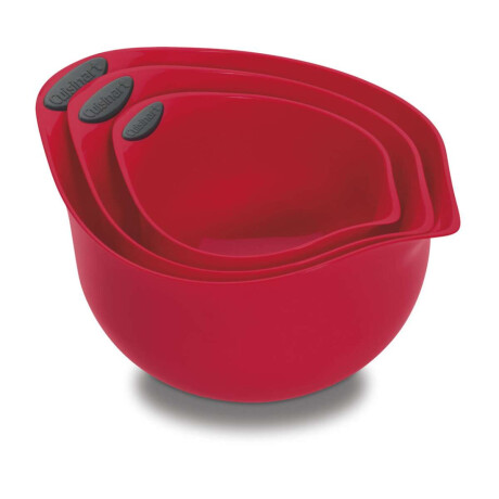 Juego De 3 Tazones Mezcladores Rojo
