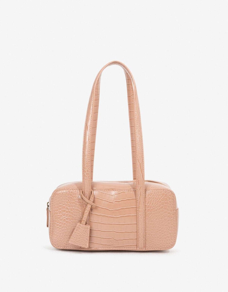 Cartera City Efecto Croco - Rosa Claro 