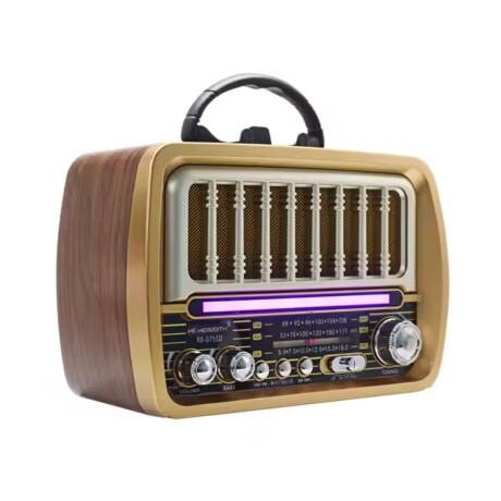 Radio Mk075Bt Mediana Luces Led Batería Recargable Ub 001