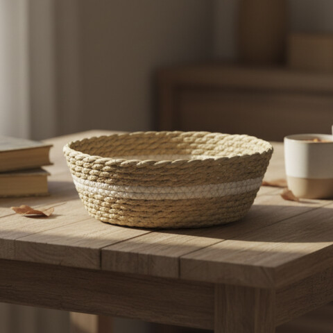 Canasto de Mimbre con Rayas Home Class 25 x 7 cm U