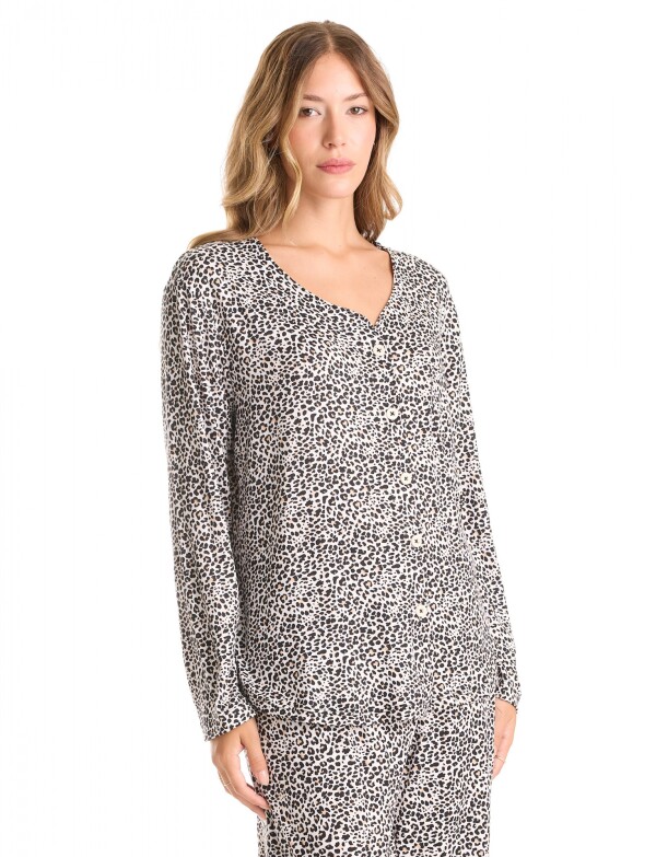 Pijama Con Pantalon MULTI/BLANCO