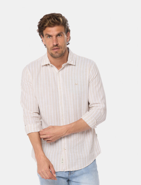 CAMISA DE LINO Beige