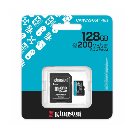 Memoria Kingston Micro SDCG4 128GB Canvas Go Plus V30 Memoria Kingston Micro SDCG4 128GB Canvas Go Plus V30