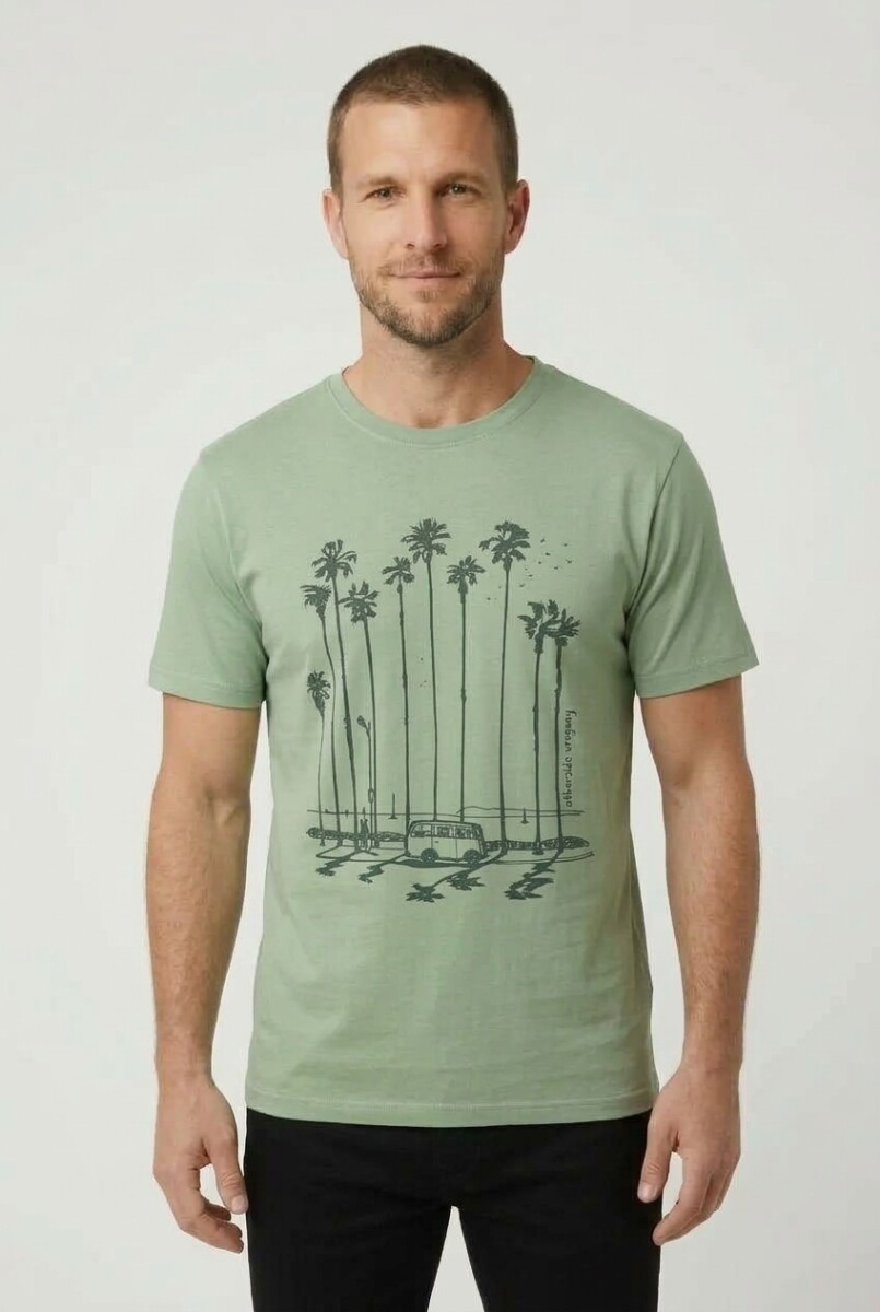 Remera m/c estampada Rambla - Verde 