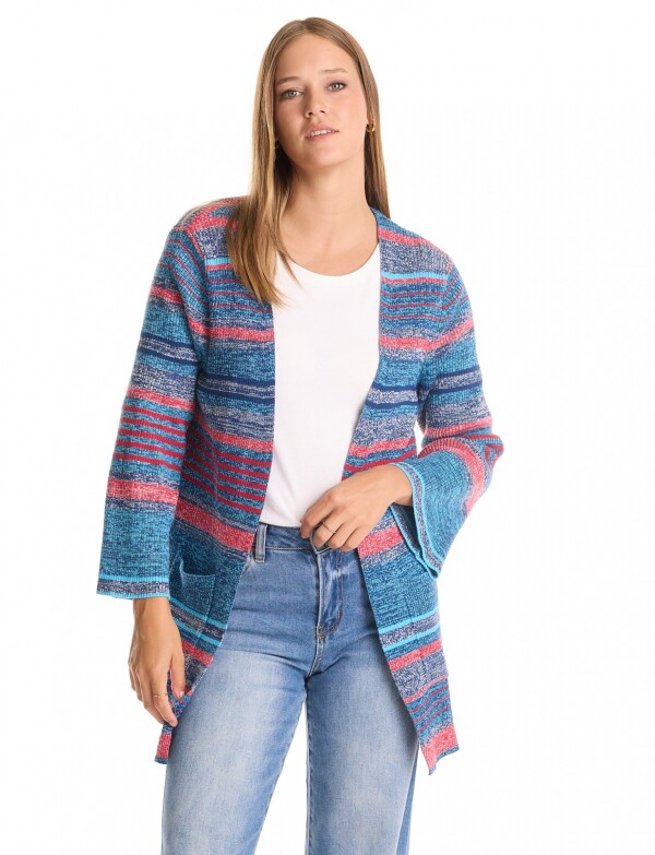 Cardigan Lineas AZUL/MULTI