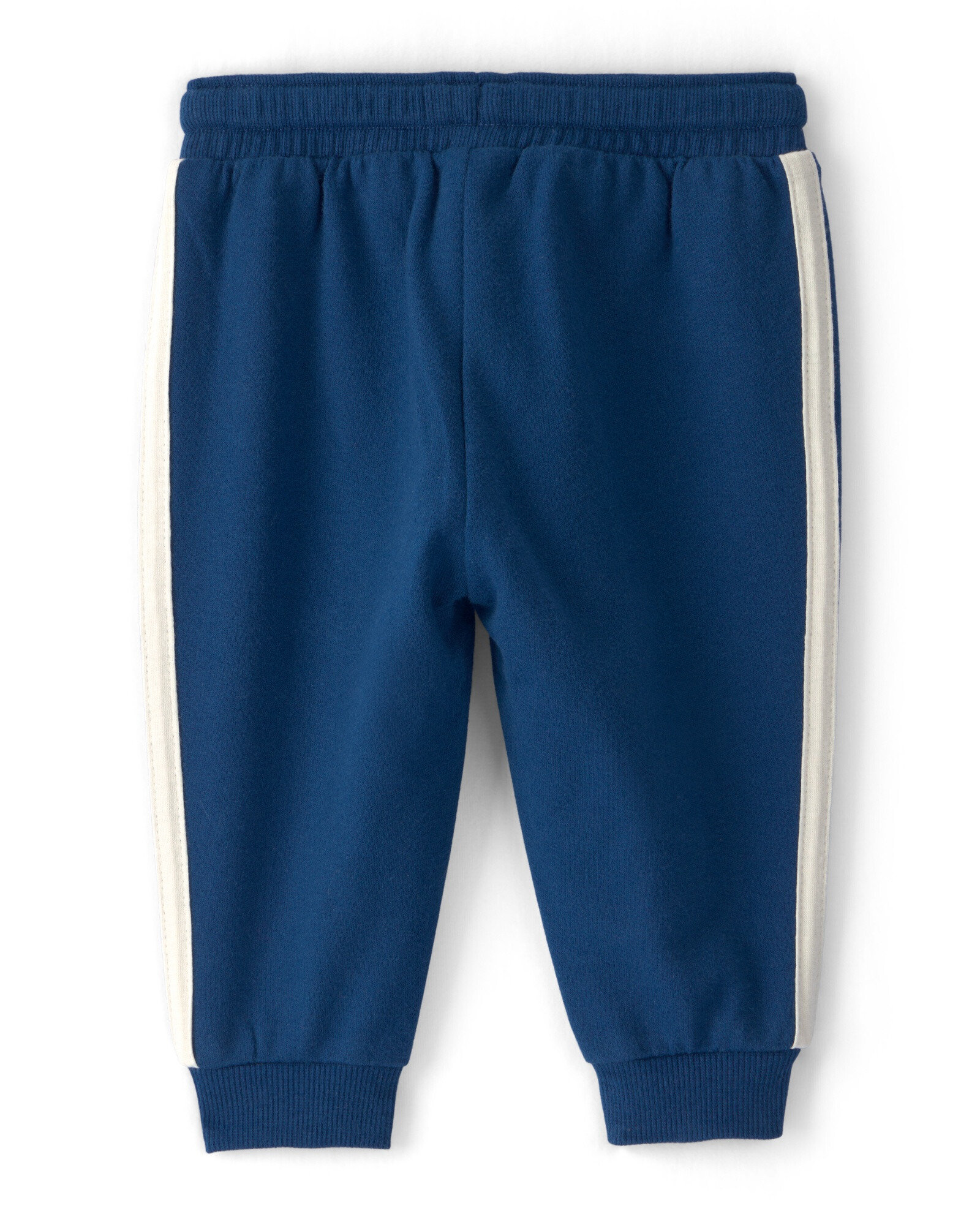 Pant deportivo de algodón, azul con franjas blancas Sin color