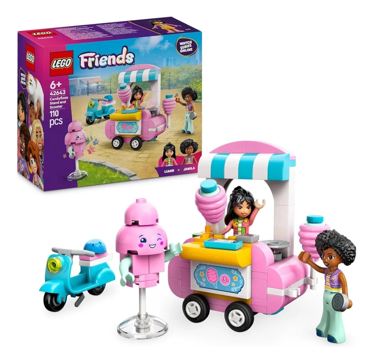 Lego Friends Puesto De Algodón De Azucar 110 Piezas 