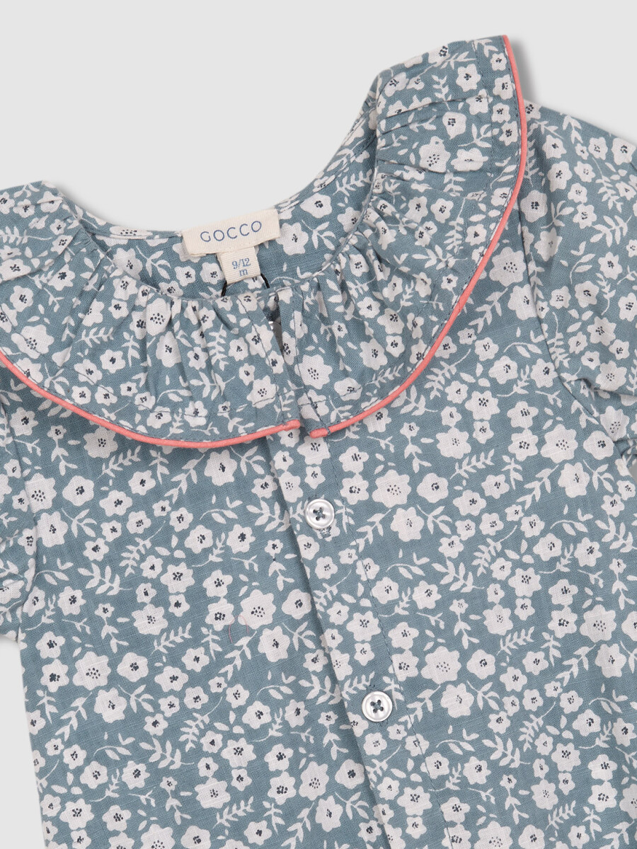 Pijama Flores Verde