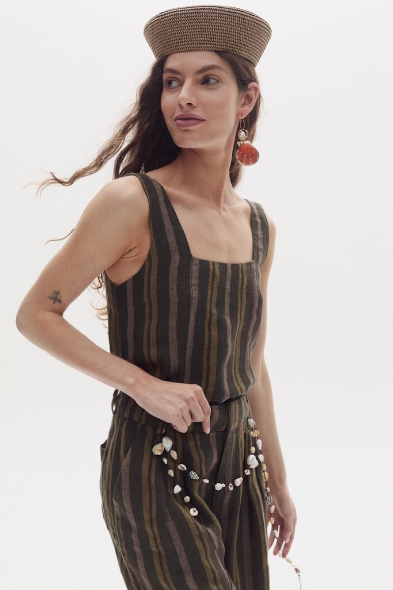 Top Mei en Lino - Jungle Stripes 