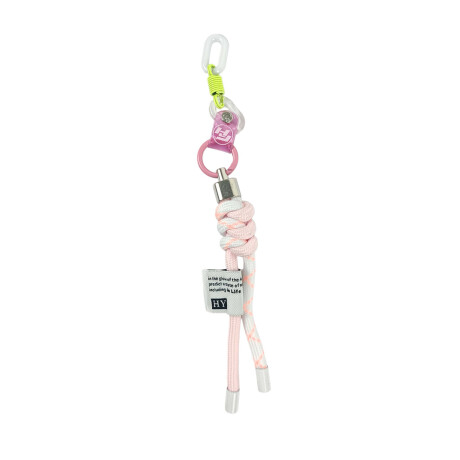 Llavero con cordones de colores Rosado