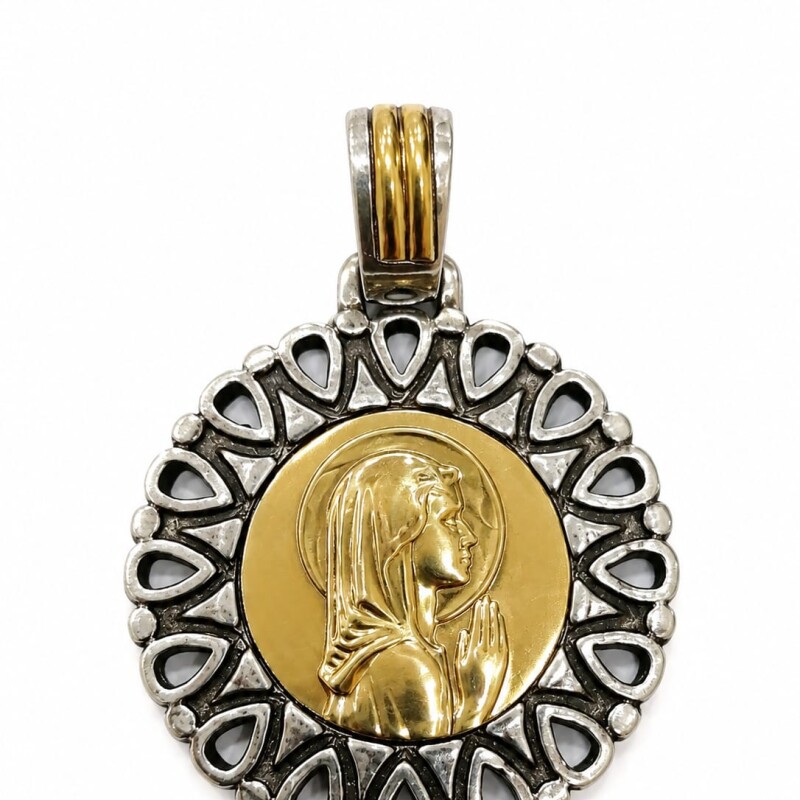 Medalla combinada Virgen niña Medalla combinada Virgen niña