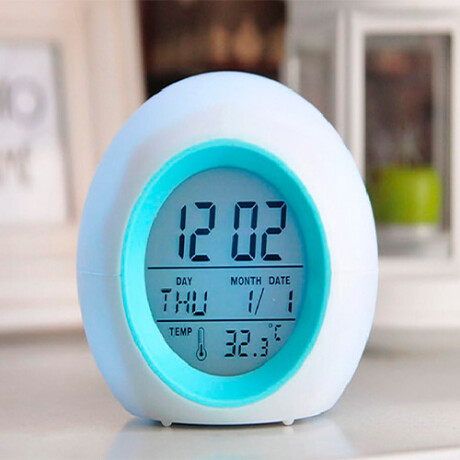 Reloj Despertador con Sonido y Luces AZUL