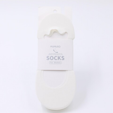 CALCETINES NO SHOW ANTI-DROP MUJER (2 PARES/BLANCO) CALCETINES NO SHOW ANTI-DROP MUJER (2 PARES/BLANCO)