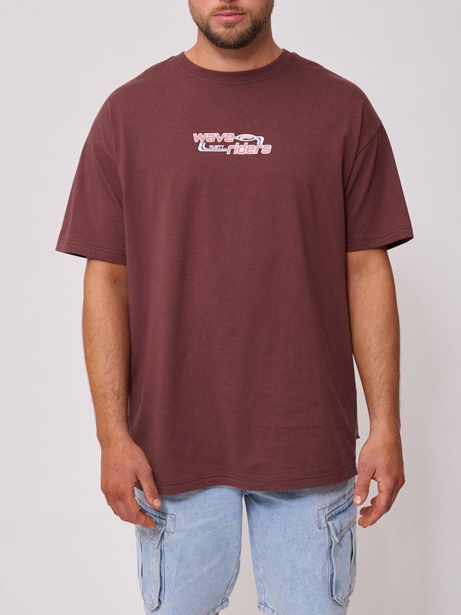 T-SHIRT KINES RUSTY - Chocolate 