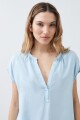 Blusa de lyocell azul claro
