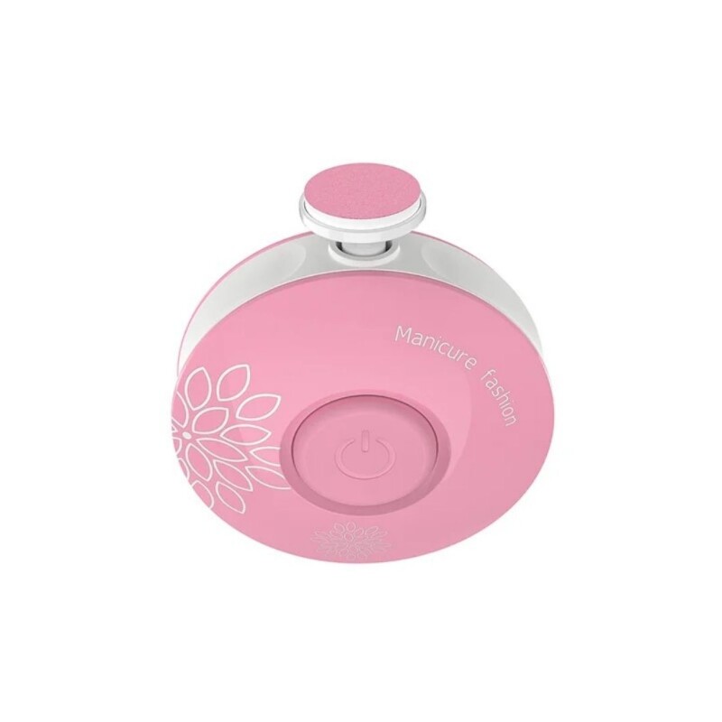Lima Uñas Bebé Pulidor Torno Eléctrico Trimmer Redondo Rosa