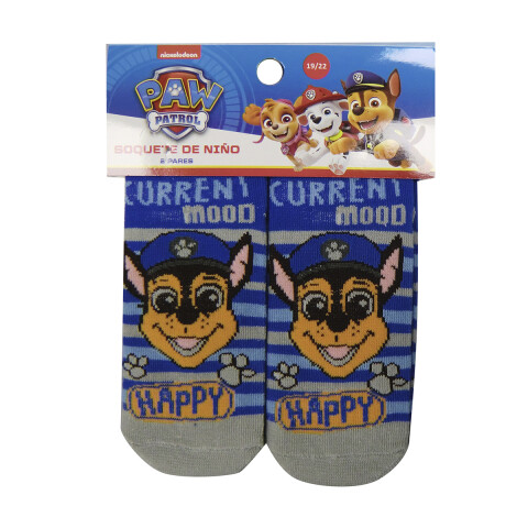 Pack x 2 Medias Soquetes Infantiles Paw Patrol Talle 19/30 U