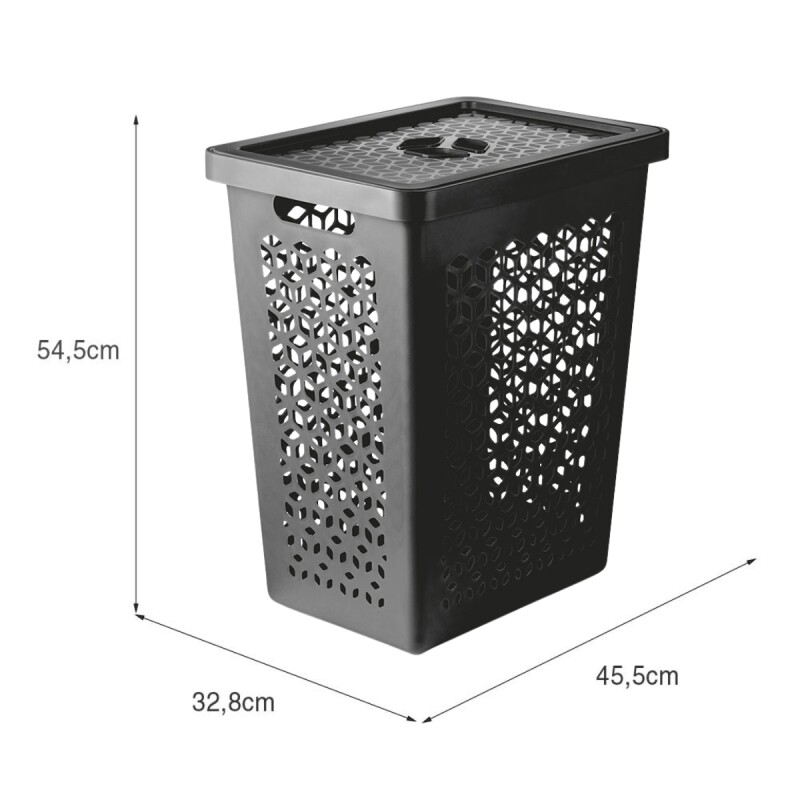 Cesto organizador ropa 55L NEGRO