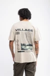 Remera oversize estampada Reus Beige
