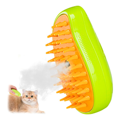 Cepillo Peine Con Spray Pelo Saca Nudos Perro Gato Mascota Variante Color Verde