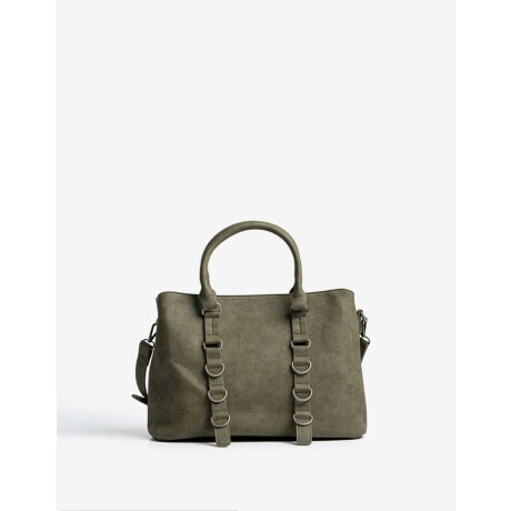 Cartera City Chocolate Arandelas Verde Oliva