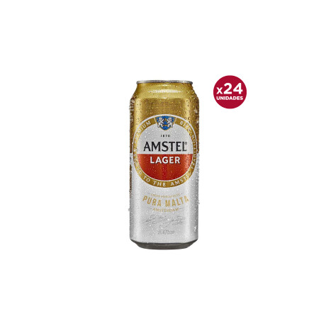 Cerveza Amstel Lager Lata 24 unidades 473 ml
