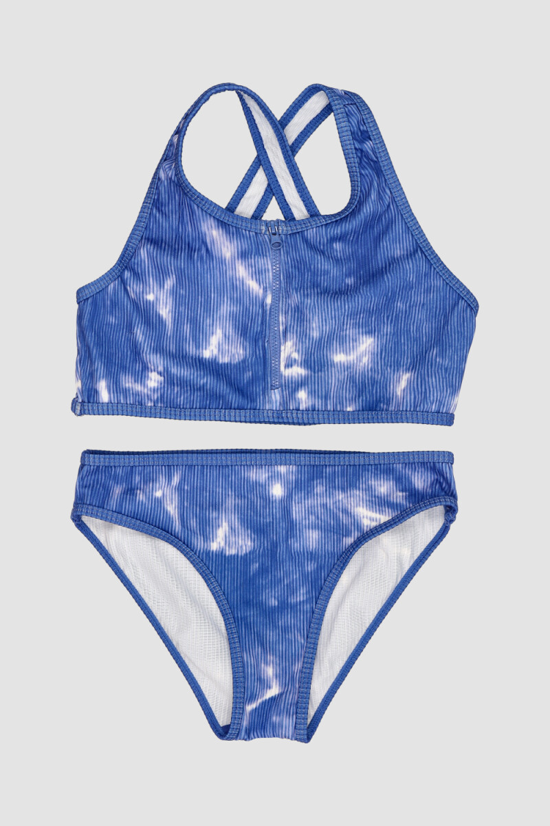 Bikini sporty 10-18a Batik azul