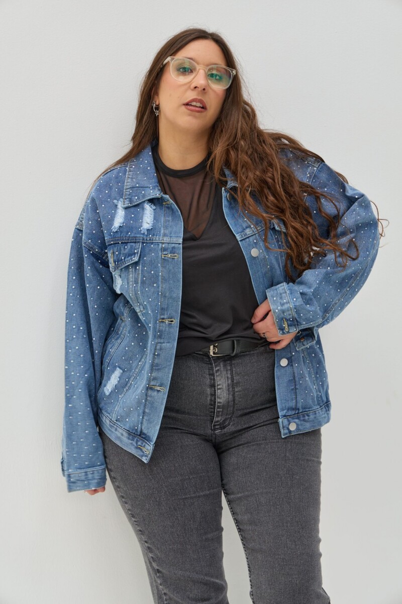CAMPERA BRILLOS - Azul 