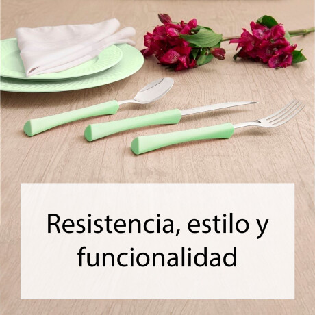 Set 24 Pzas Acero Inoxidable Estilo Funcionalidad Verde