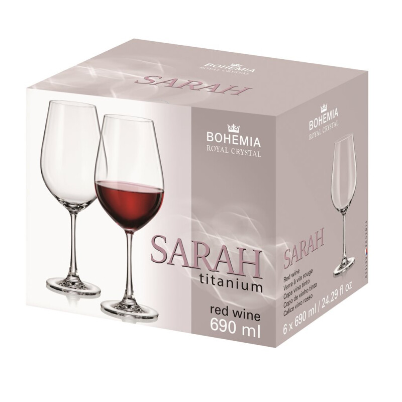 Copa Vino 690ml Bohemia Set 6 Unidades Sarah Copa Vino 690ml Bohemia Set 6 Unidades Sarah