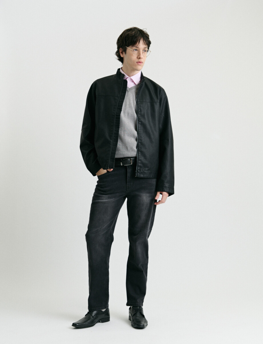 470885 CHALECO HARRINGTON LABEL Gris Medio