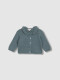 Chaqueta Cuello Volante Azul