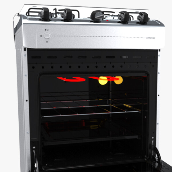 Cocina Supergas Enxuta Cenx27542w-1/ng-1 BLANCO
