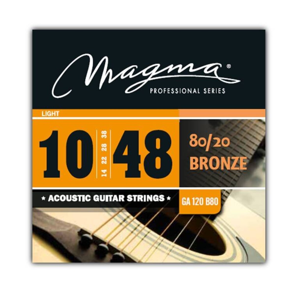 Encordado Guitarra Acustica Magma Bronce 80/20 .010 GA120B80 