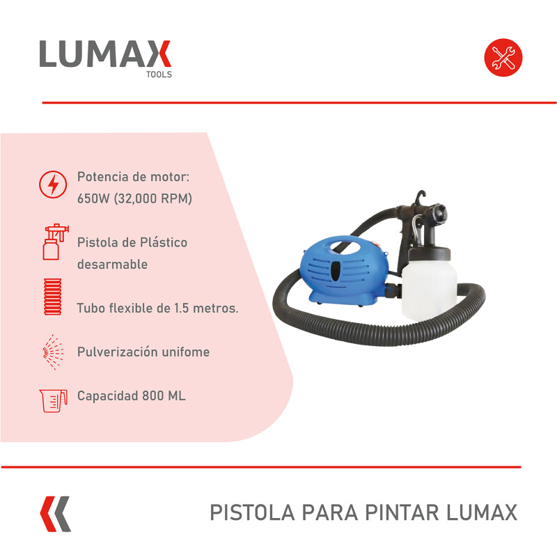 Pistola Para Pintar Lumax 650w Plastico Azul marino