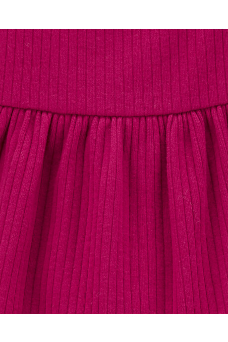 Blusa de algodón, escalonada, roja Sin color