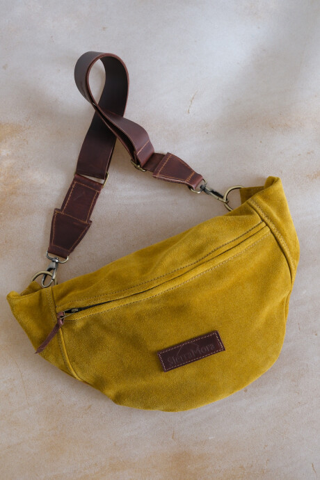 Leather Fanny Pack Gamuza Mostaza