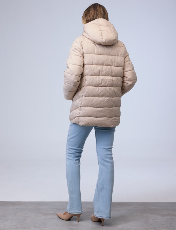 Campera Abrigo Puffer BEIGE