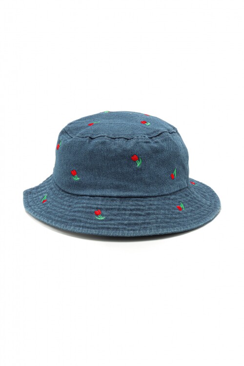 Sombrero Flor Azul Indigo