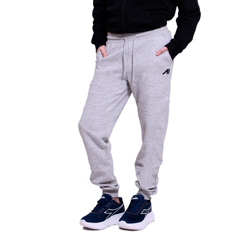 Austral Pantalón C/puño Mujer Gris Melange Con Felpa Gris Melange