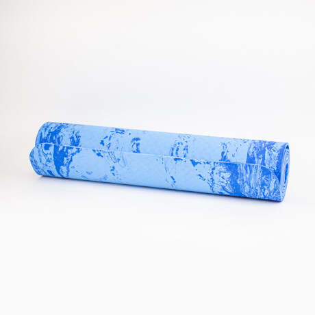 Colchoneta Yoga Mat Ecológica Marmolada Azul